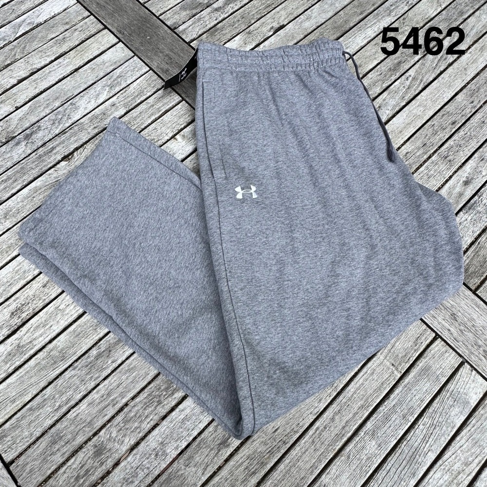 Under Armour UA Rival Fleece Pants Mens 3XL Gray Loose Fit Jogger Sweatpants NWT